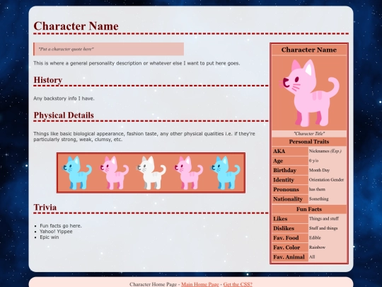 characters/template screenshot