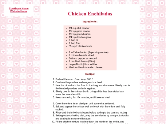cookbook/chickenenchiladas screenshot