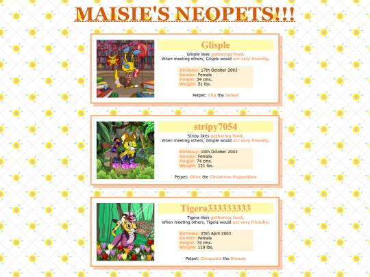 neopets/maisie screenshot