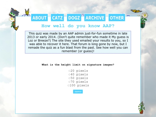 petz/aapquiz screenshot