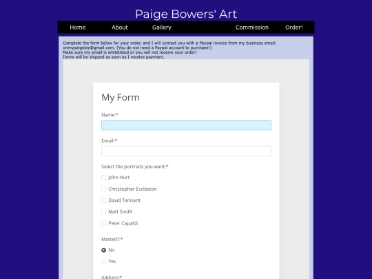 order screenshot