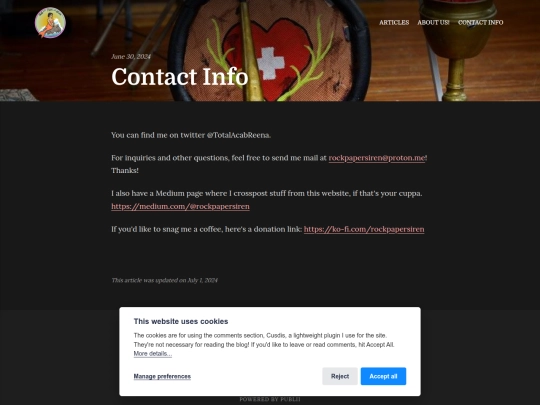contact-info screenshot