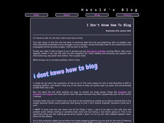 blog/idontknowhowtoblog screenshot