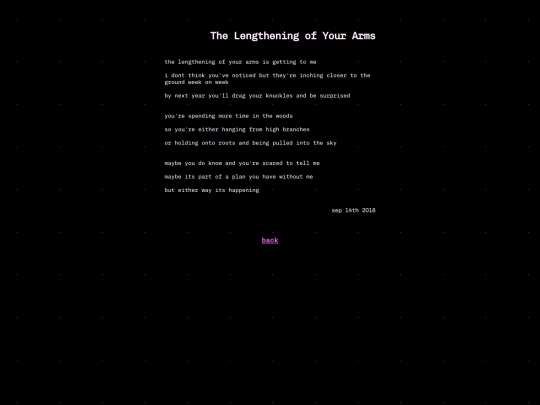 poetry/arms screenshot