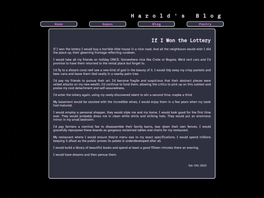 poetry/if_i_won_the_lottery screenshot