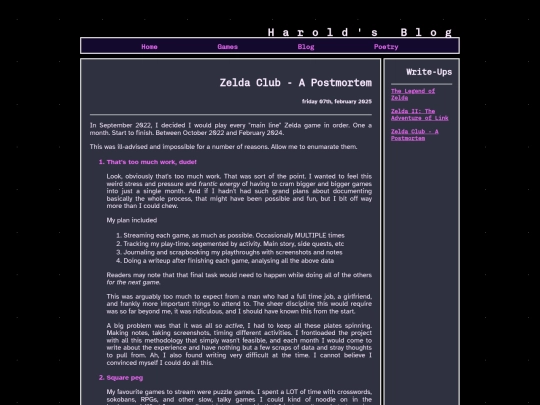 zeldaclub/postmortem screenshot