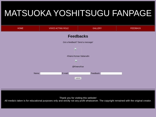 HTML INDIVIDUAL/feedback screenshot