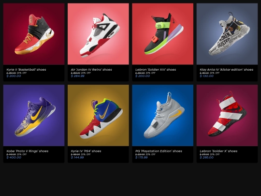 shoes/Catalogo/grilla screenshot