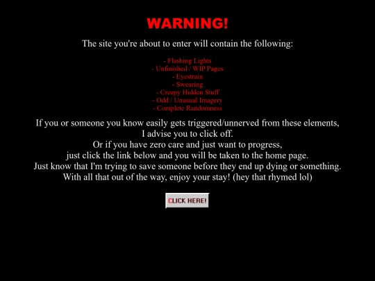 warningpage screenshot