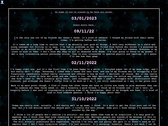 diary screenshot