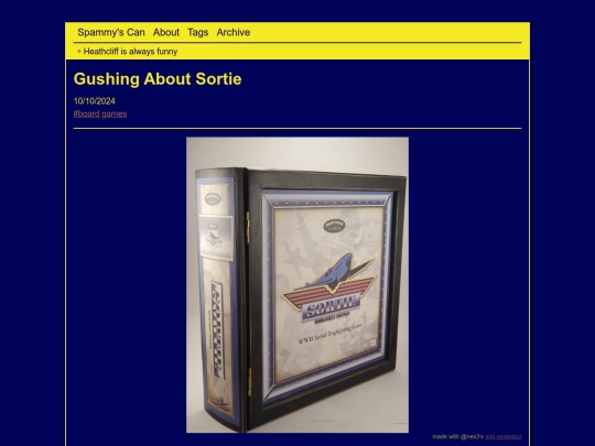 posts/2024-10-10-Gushing-About-Sortie screenshot