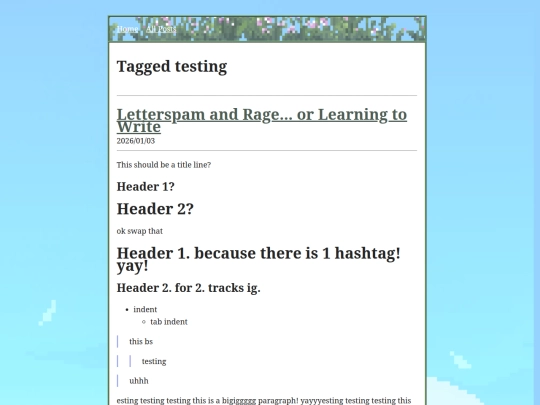 tags/testing screenshot