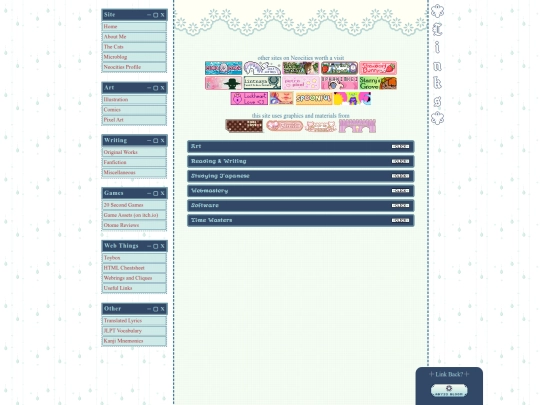 links screenshot