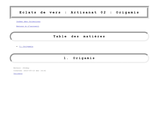grimoire/artisanat-02-origamis screenshot
