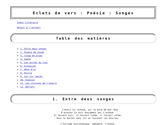 litera/poesie-songes screenshot