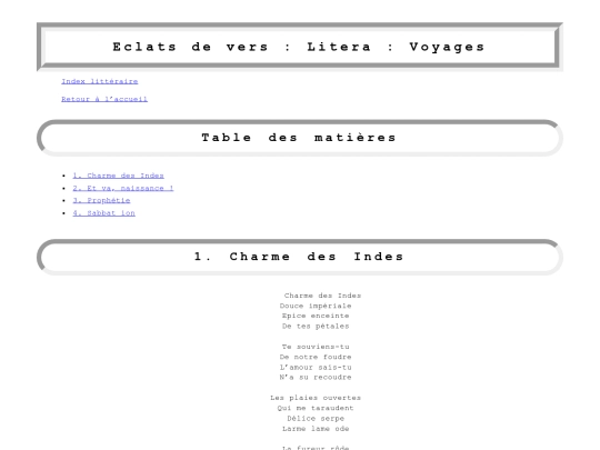 litera/voyages screenshot