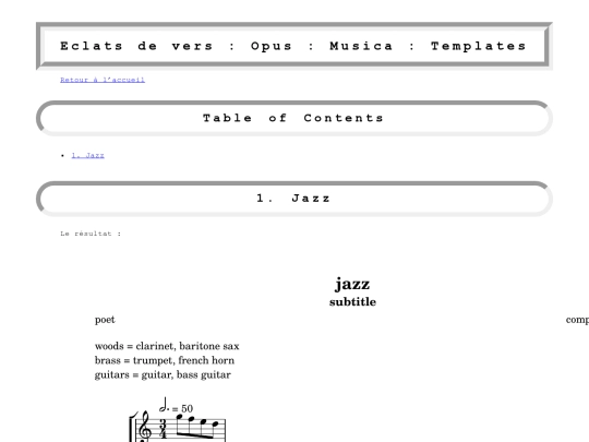 musica/templates/jazz screenshot