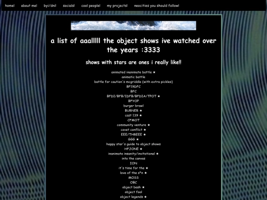 showslist screenshot