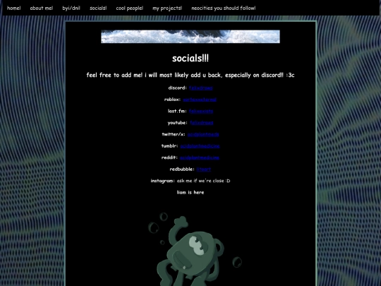 socials screenshot