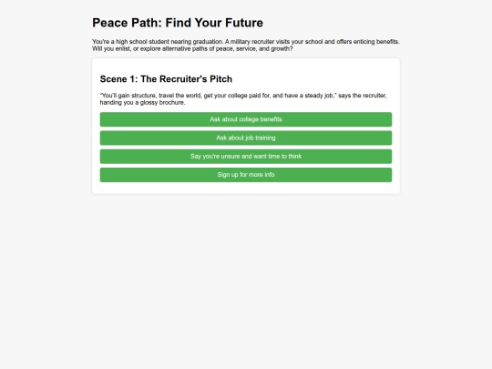 Games/peace_path_find_your_future screenshot