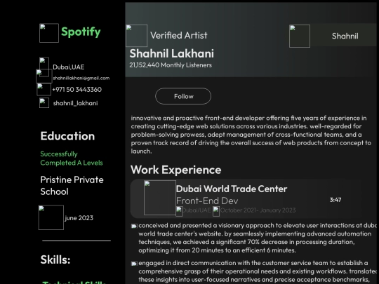 resume screenshot