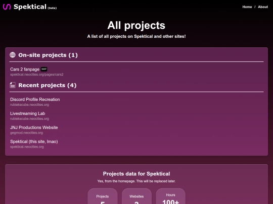 projects/all screenshot