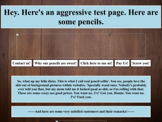 testpage screenshot
