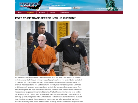 pope-arrested screenshot