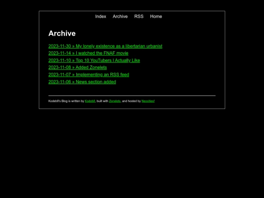 zonelets/archive screenshot