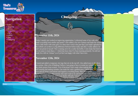 Pages/changelog screenshot