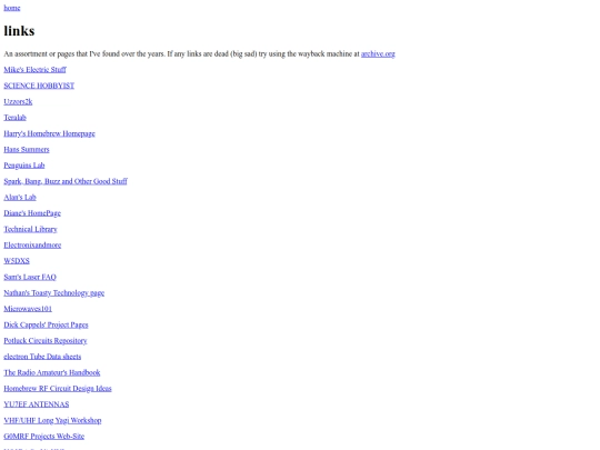 links screenshot