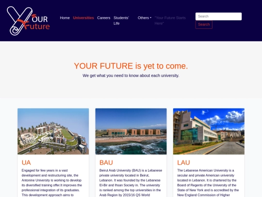 Universities screenshot