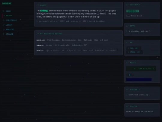 pages/about screenshot