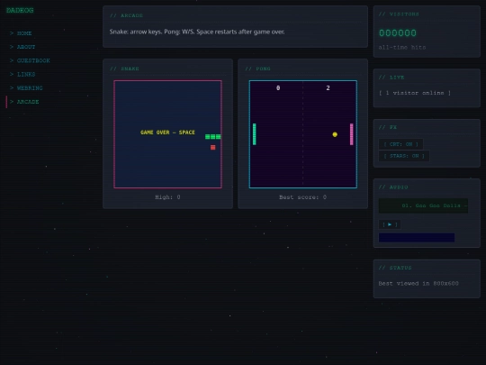 pages/arcade screenshot