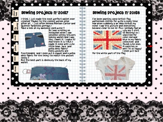 sewingpage screenshot