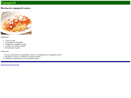 html/espaguetti screenshot