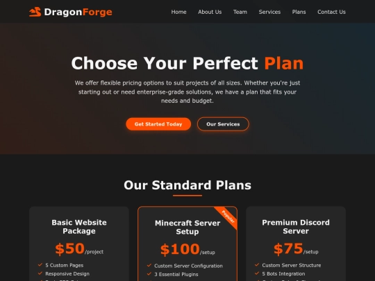 Dragon Forge /Workspace.azure/plans screenshot