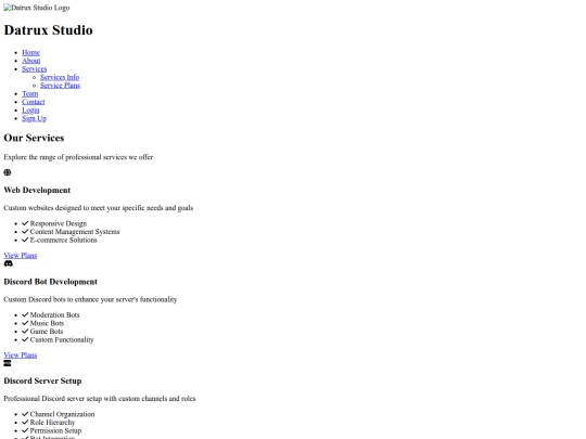 services screenshot