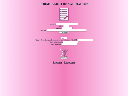 formulariovalidacion screenshot