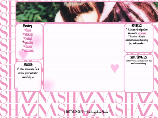 shazna-layout screenshot