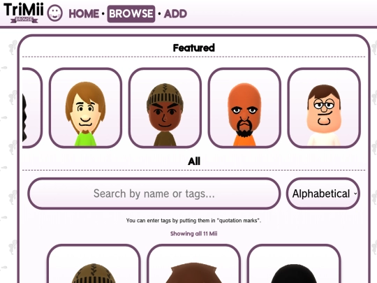 mii/browse screenshot
