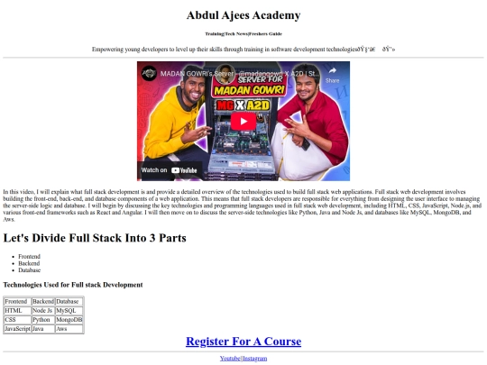 Course screenshot
