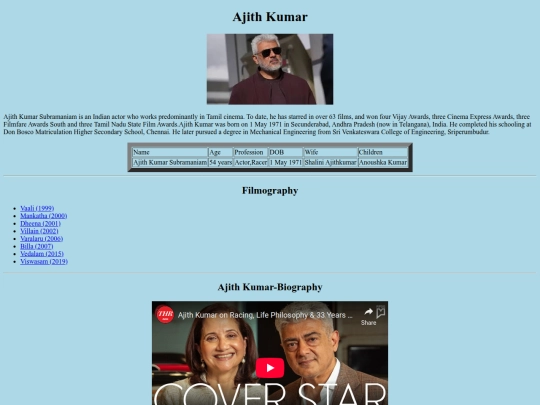 website/biopic screenshot