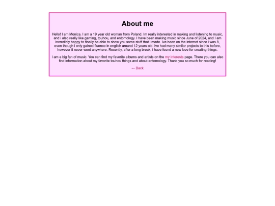 aboutme screenshot