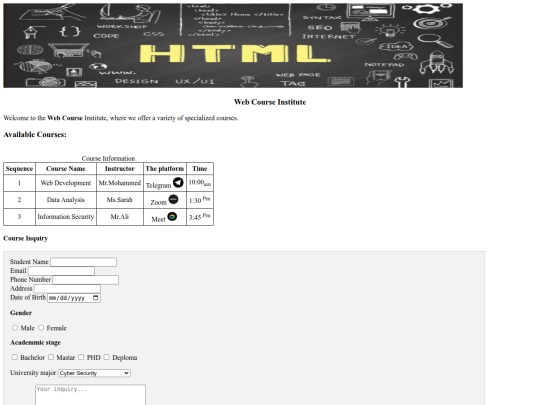 index screenshot