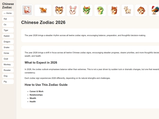 2026 zodiac screenshot