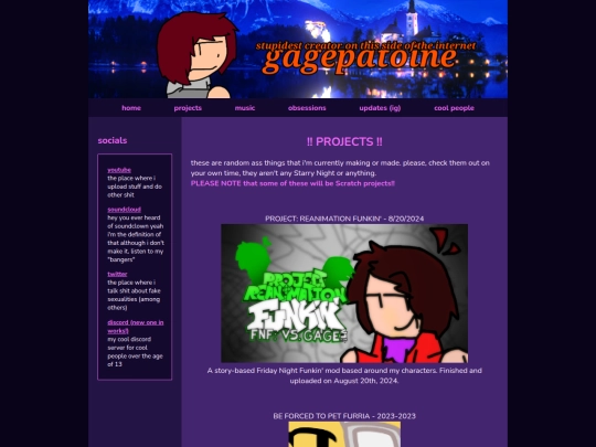 projects screenshot