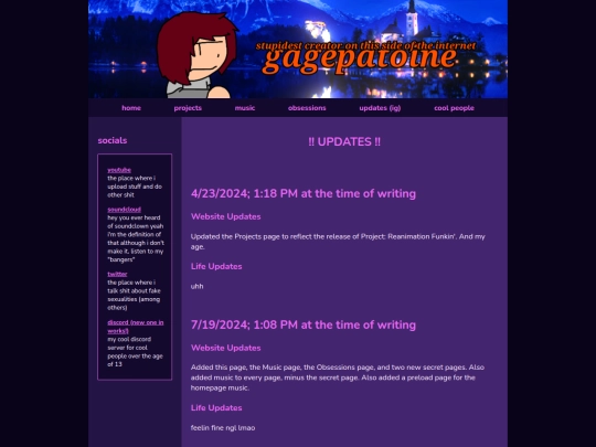 updates screenshot