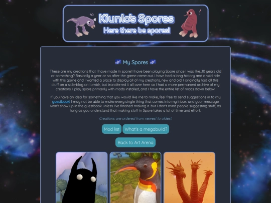 artarena/spore/page/1 screenshot
