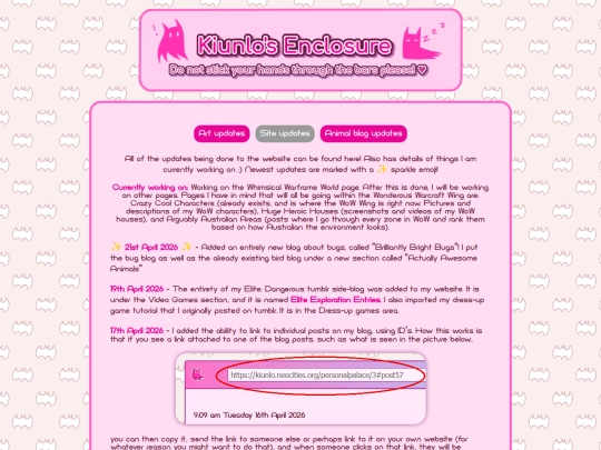 siteupdates screenshot